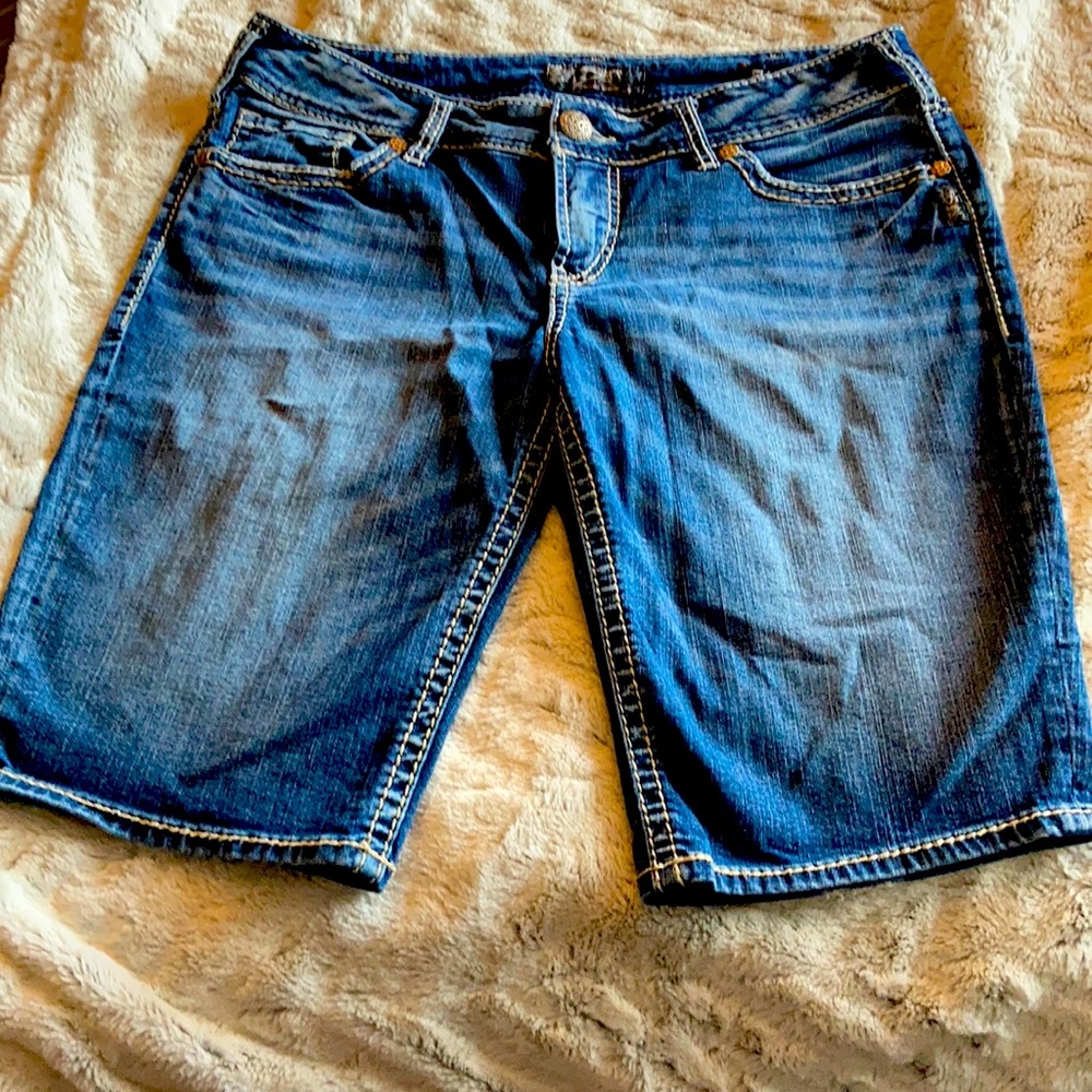 Silver Bermuda shorts